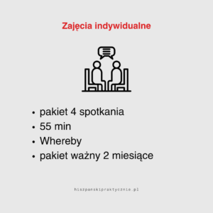 Pakiet 4 spotkań online – zajęcia indywidualne