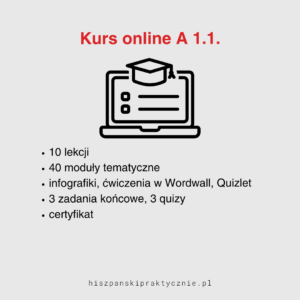 Hiszpański od podstaw do samodzielnej nauki A 1.1.