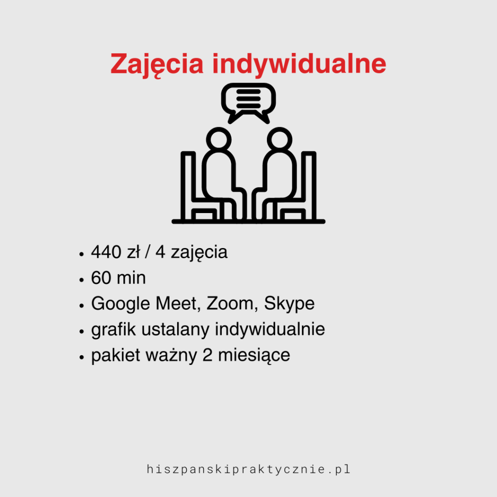 zajęcia indywidualne-zywy-hiszpanski